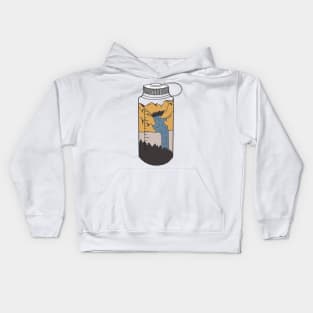 Water Bottle Mountain Scene Kids Hoodie